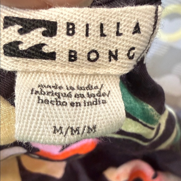 Billabong Floral Long Sleeve Mini Dress Medium - Picture 5 of 6